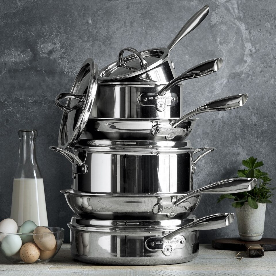 Williams Sonoma Thermo-Clad„¢ Stainless-Steel 10-Piece Cookware Set